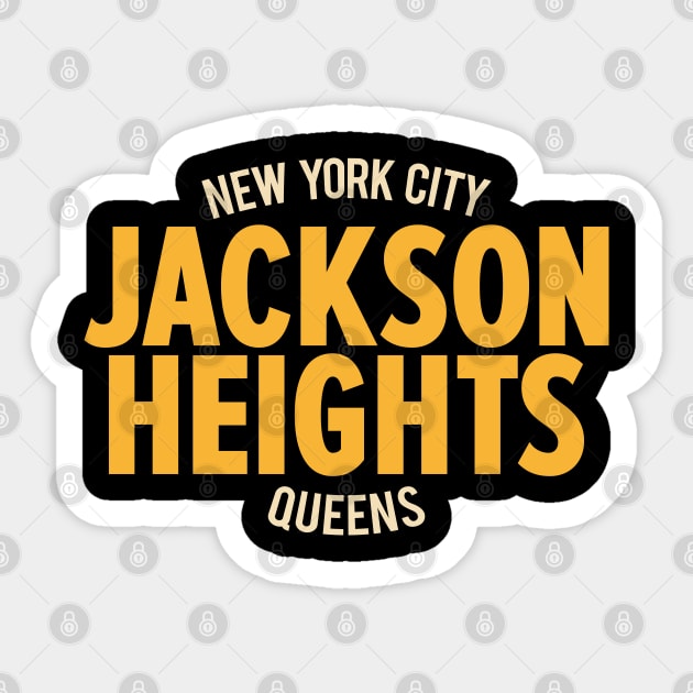 Jackson Heights, Queens - Emblem of NYC's Diversity Sticker by Boogosh
